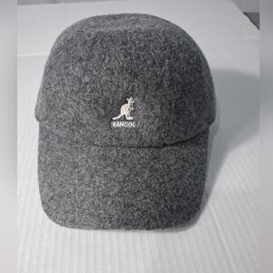Kangol Wool Spacecap Wool Blend Gray Cap Small Logo